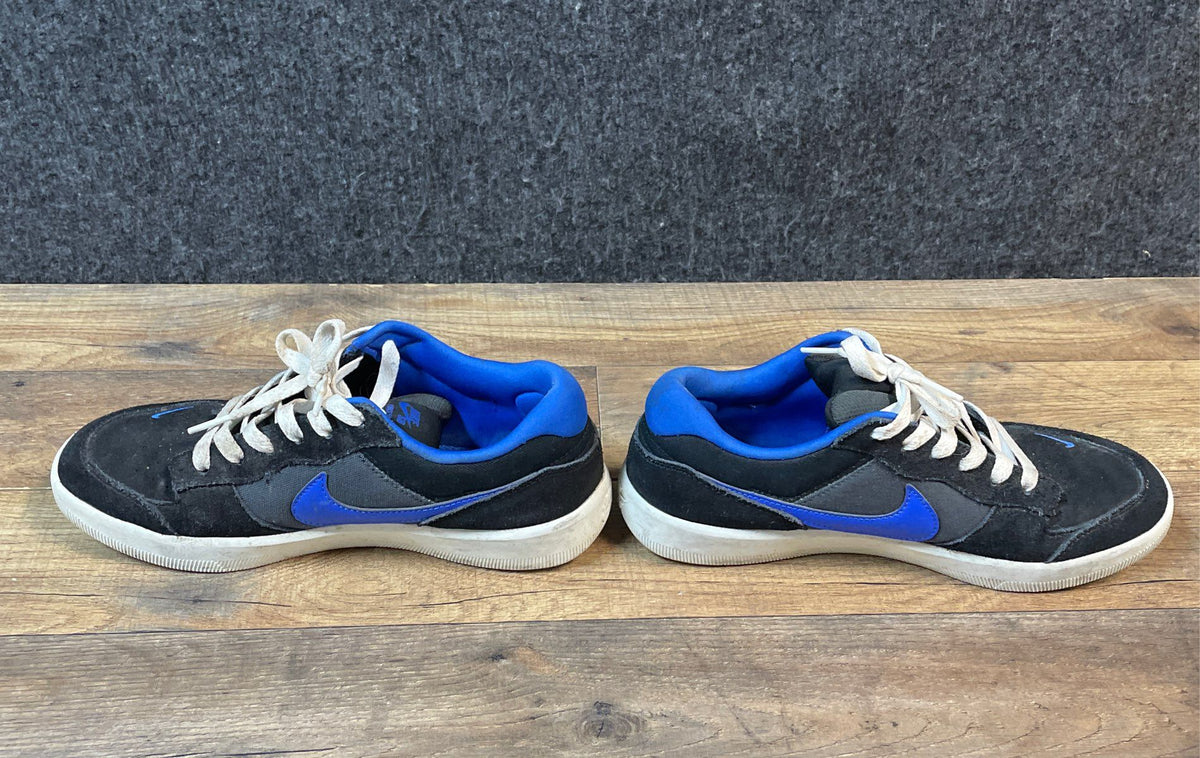 Nike SB Force 58 Black Hyper Royal Skateboarding Shoes Size 7