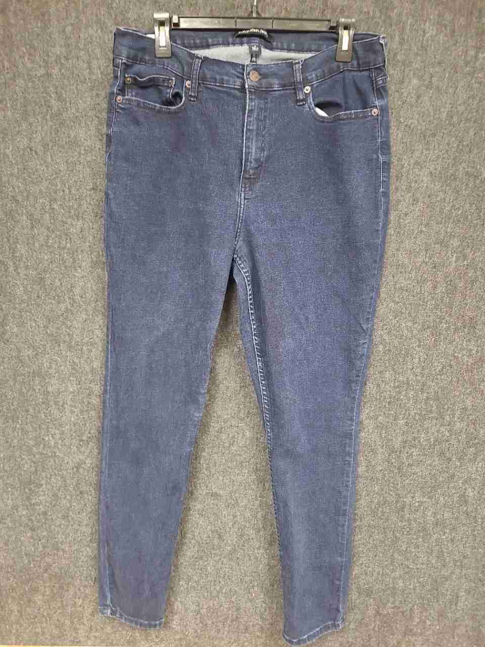 Calvin Klein Jeans Women's Dark Wash High Rise Skinny Repreve Denim Jeans Sz 16
