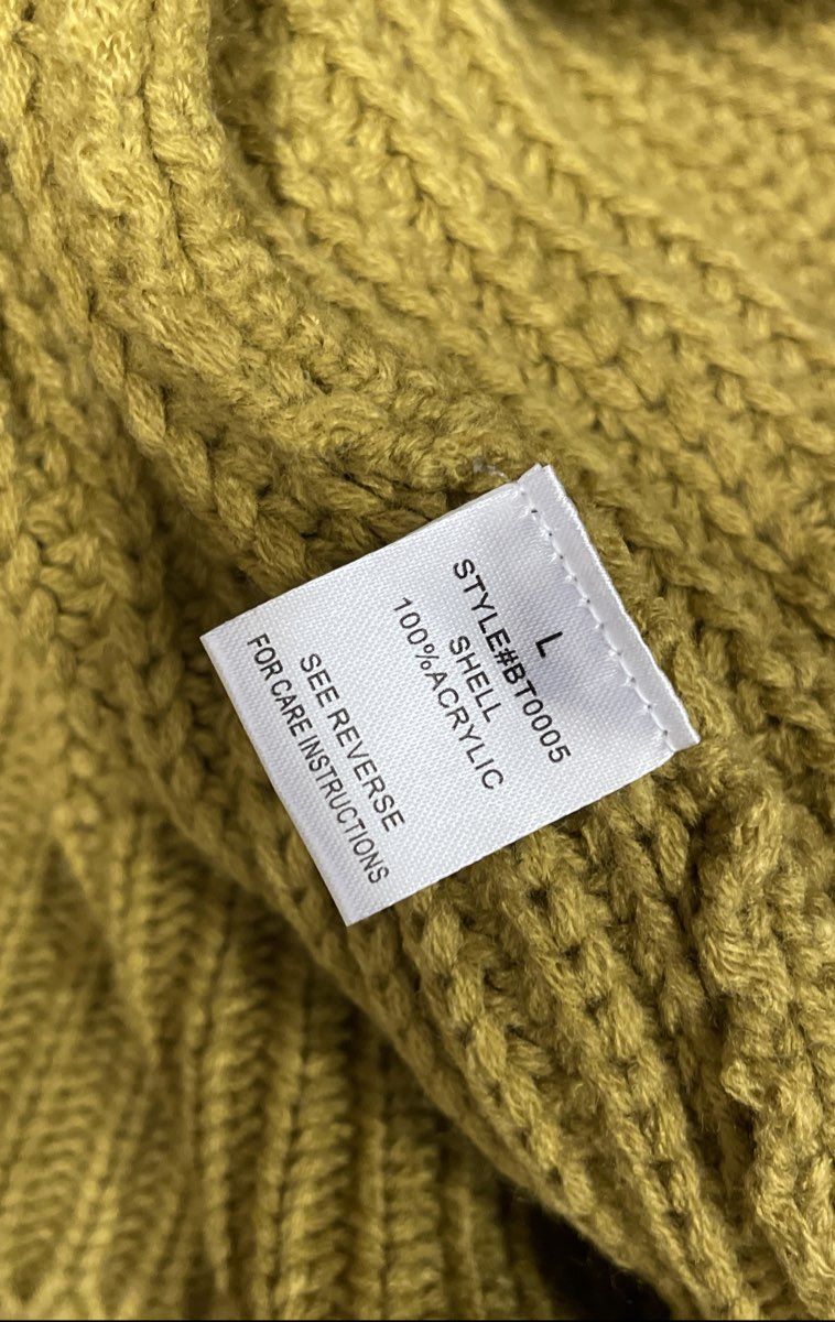 Oli & Hali Women's Mustard Yellow Chunky Knit Hooded Duster Sweater Sz L NWT