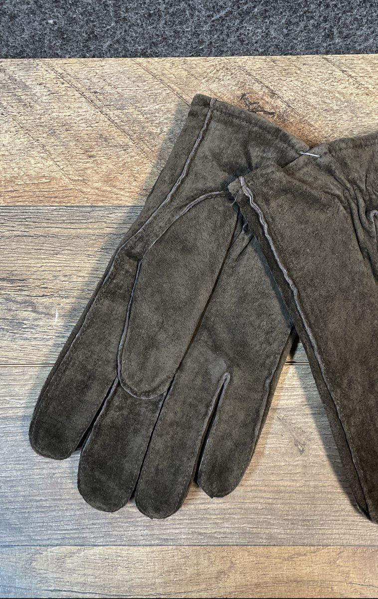 Vintage 90s Men's Brown Suede Leather Thinsulate Insulated Gloves Size L NWT