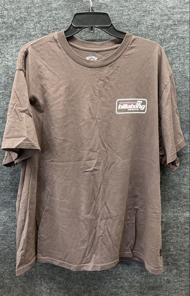 Billabong Men's Brown Graphic T-shirt Boardshorts Logo Regular Tee Sz XXL