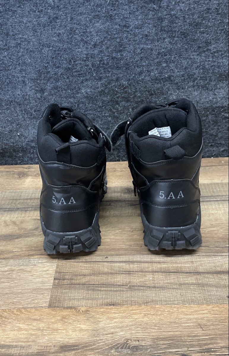 Unzhuo Make 5.AA Black Tactical Motorcycle Side Zip Combat Boots Size 44 EU