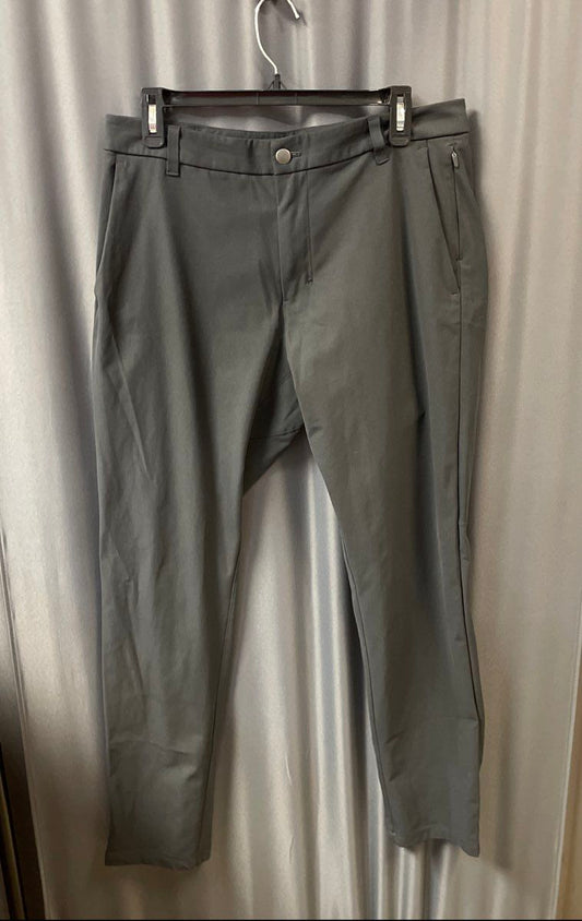 Lululemon Men's Commission Slim Fit Pants Gray Warpstreme Technical Sz 34