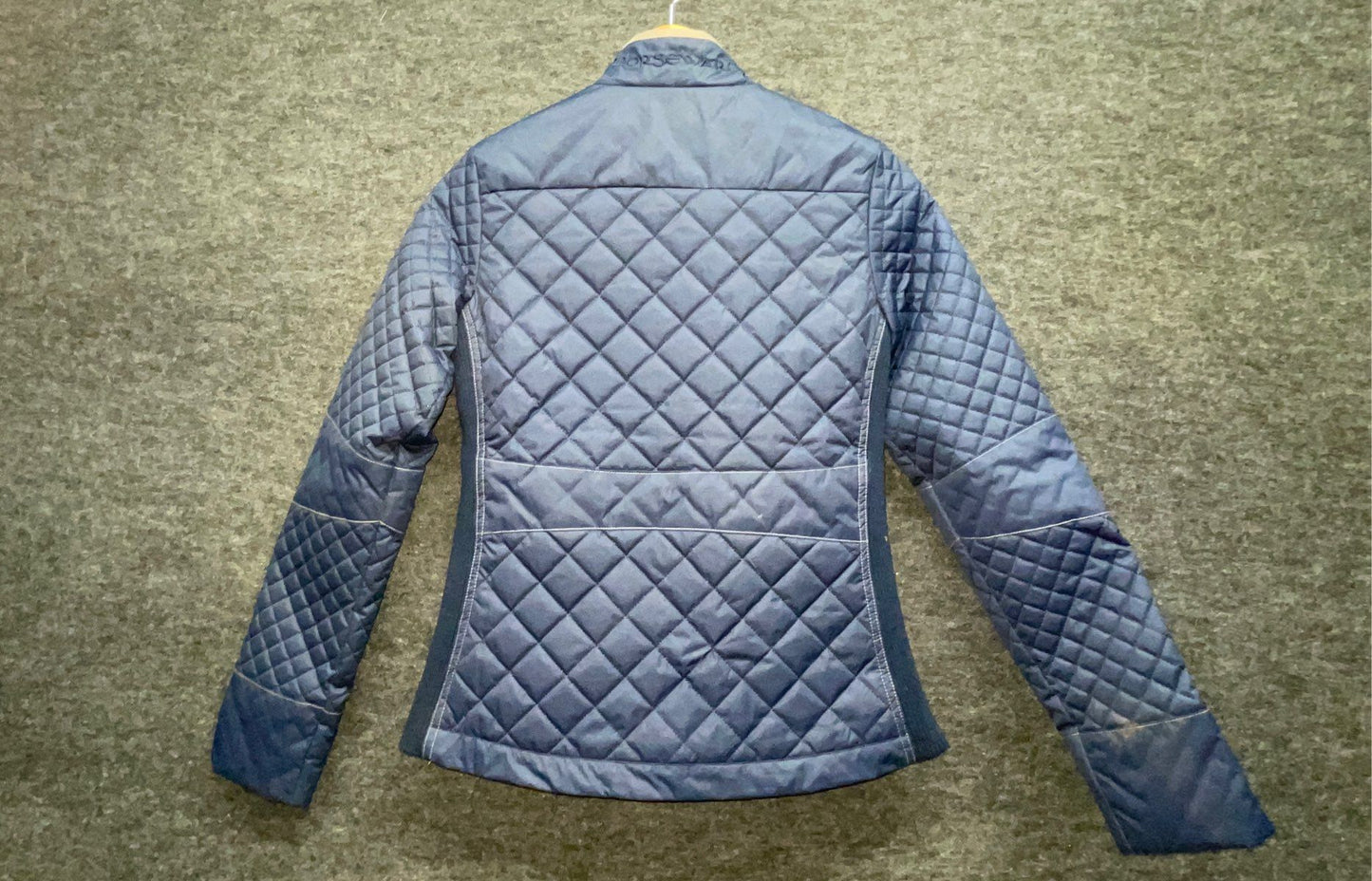Horseware Women's Quilted Riding Jacket and Breeches Set Navy Gray Sz XXS USA 2