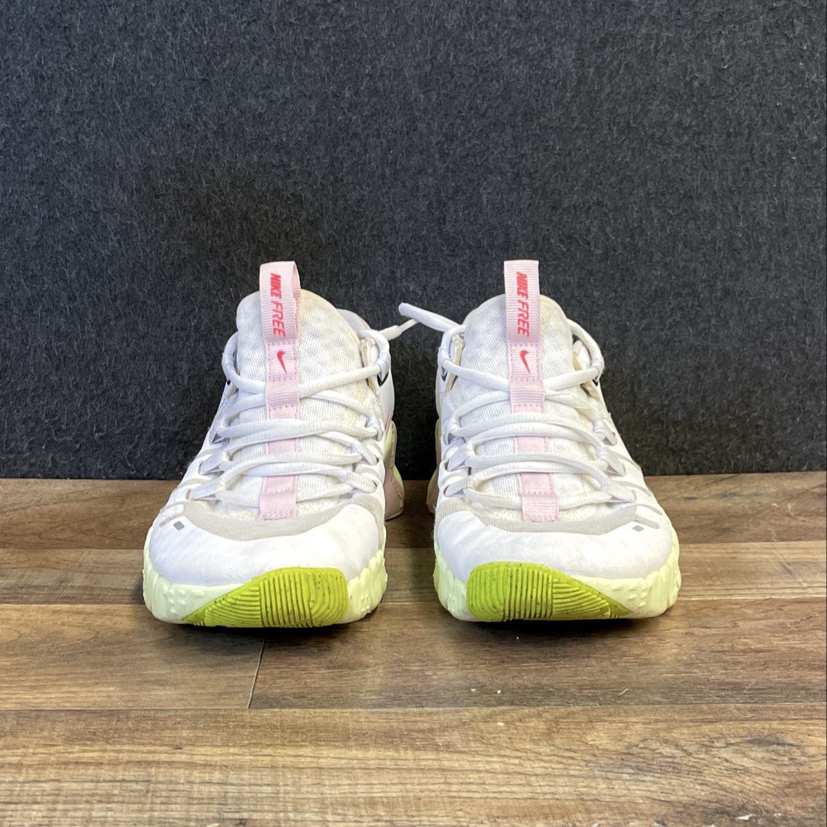 Nike Free Metcon 5 White Volt Pink Women's Training Shoes Size 8.5