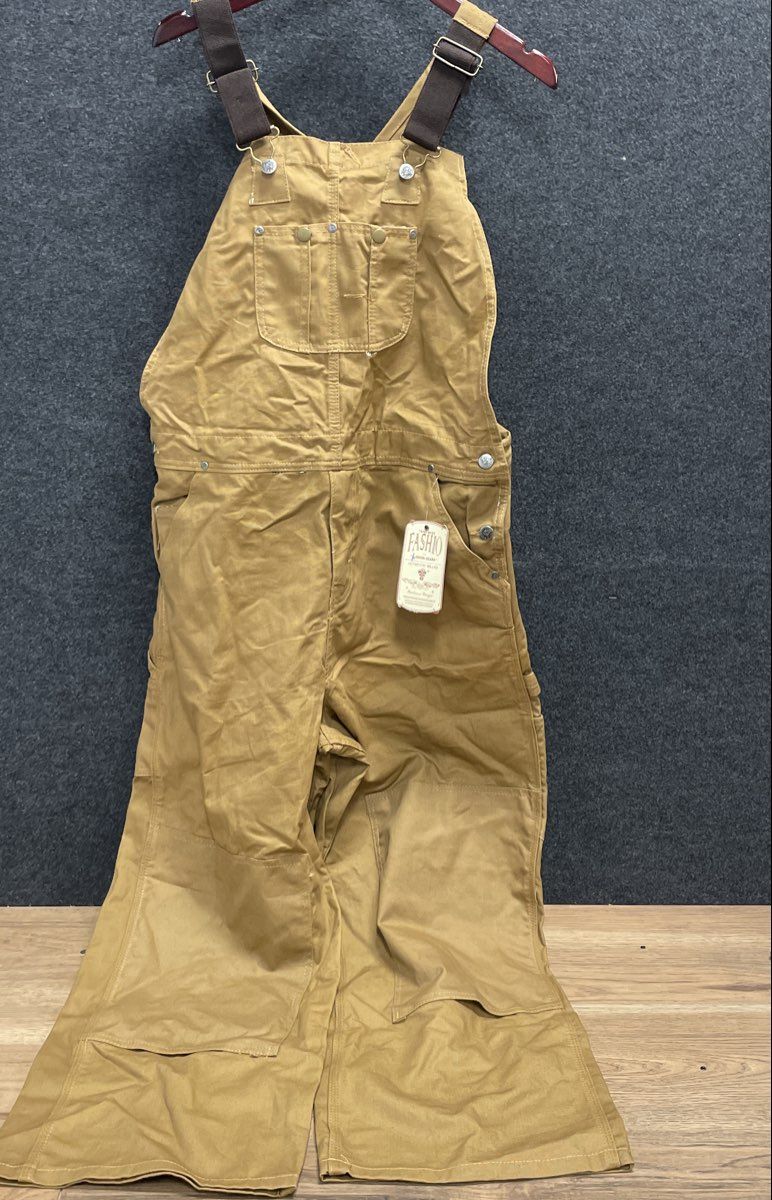 Skyline Wears Men's Brown Duck Canvas Double Knee Bib Overalls Sz 40x32 NWT