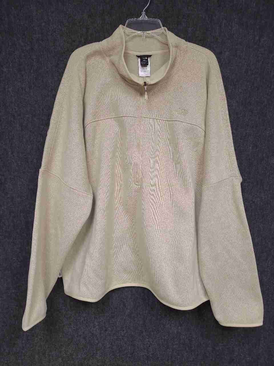 The North Face Men's Beige Circular Design 1/4 Zip Fleece Pullover Sz 3X