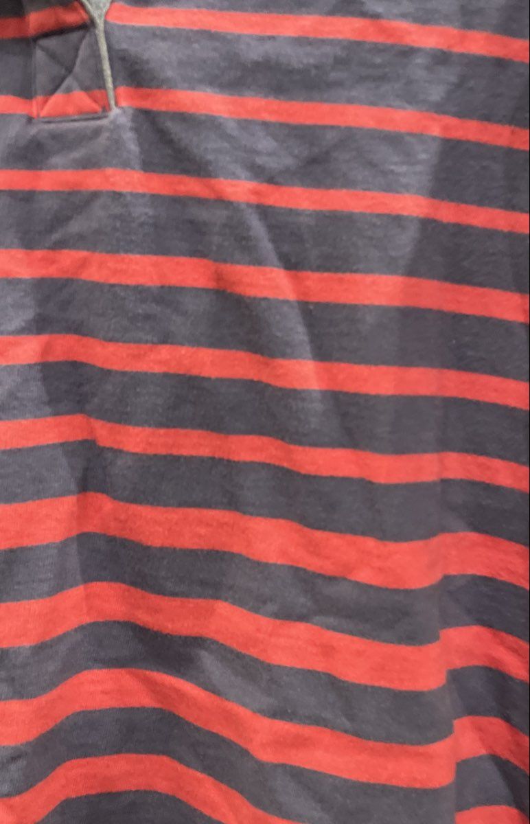 L.L.Bean Women's Striped Long Sleeve Button Placket Shirt Blue Red Sz XS Petite