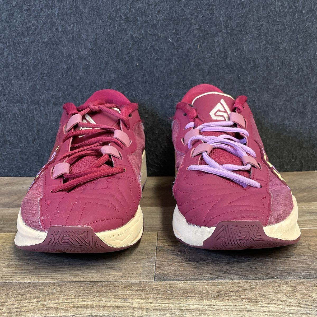 Nike Air Zoom Freak 5 Red Burgundy Giannis Basketball Shoes Size 10