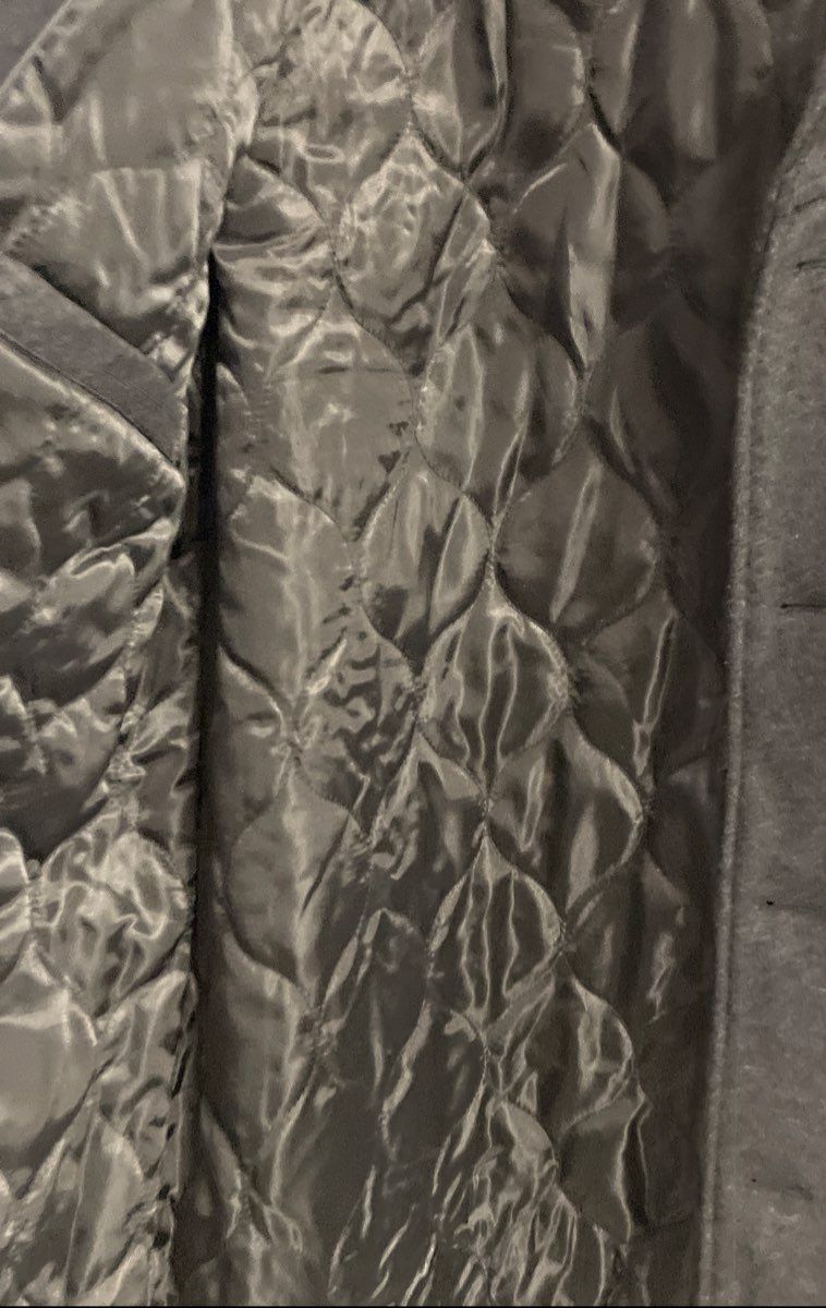 Black Rivet Men's Charcoal Gray Wool Blend Quilted Insulated Car Coat Sz L
