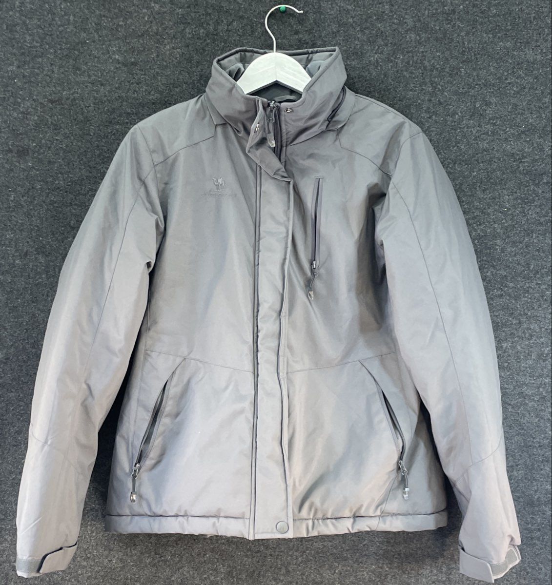 Camel Crown Men's Grey Waterproof Ski Jacket Windbreaker Hooded Winter Coat