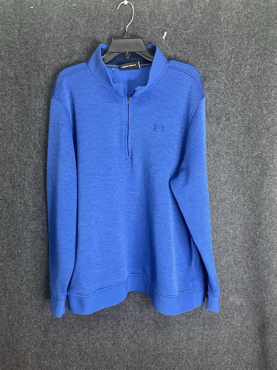 Under Armour Men's Storm Sweater Fleece 1/4 Zip Pullover Blue Sz XXL