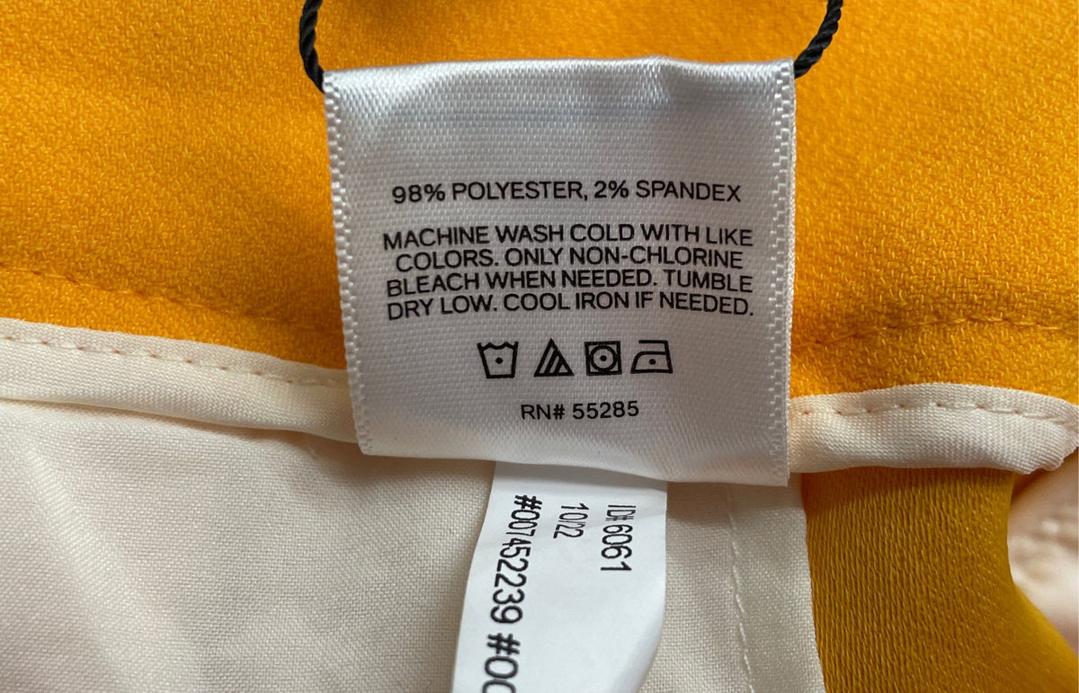 Express Women's Yellow Stylist Ankle Super High Rise Pleated Pants Sz 8R NWT