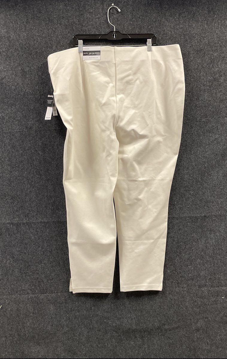 Rafaella Women's Beige The Slim High Rise Pants Sz 3X NWT