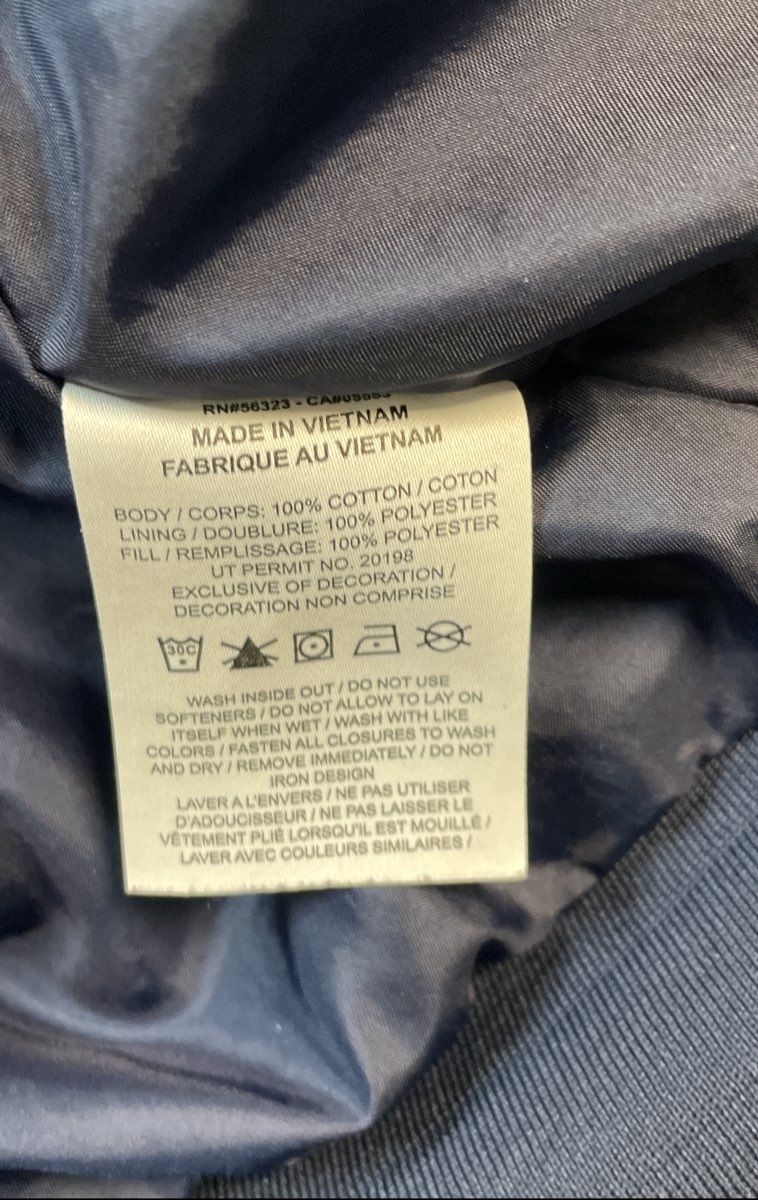 Nike Men's Navy Blue Therma-FIT Quilted Lined Canvas Hooded Workwear Jacket Sz S