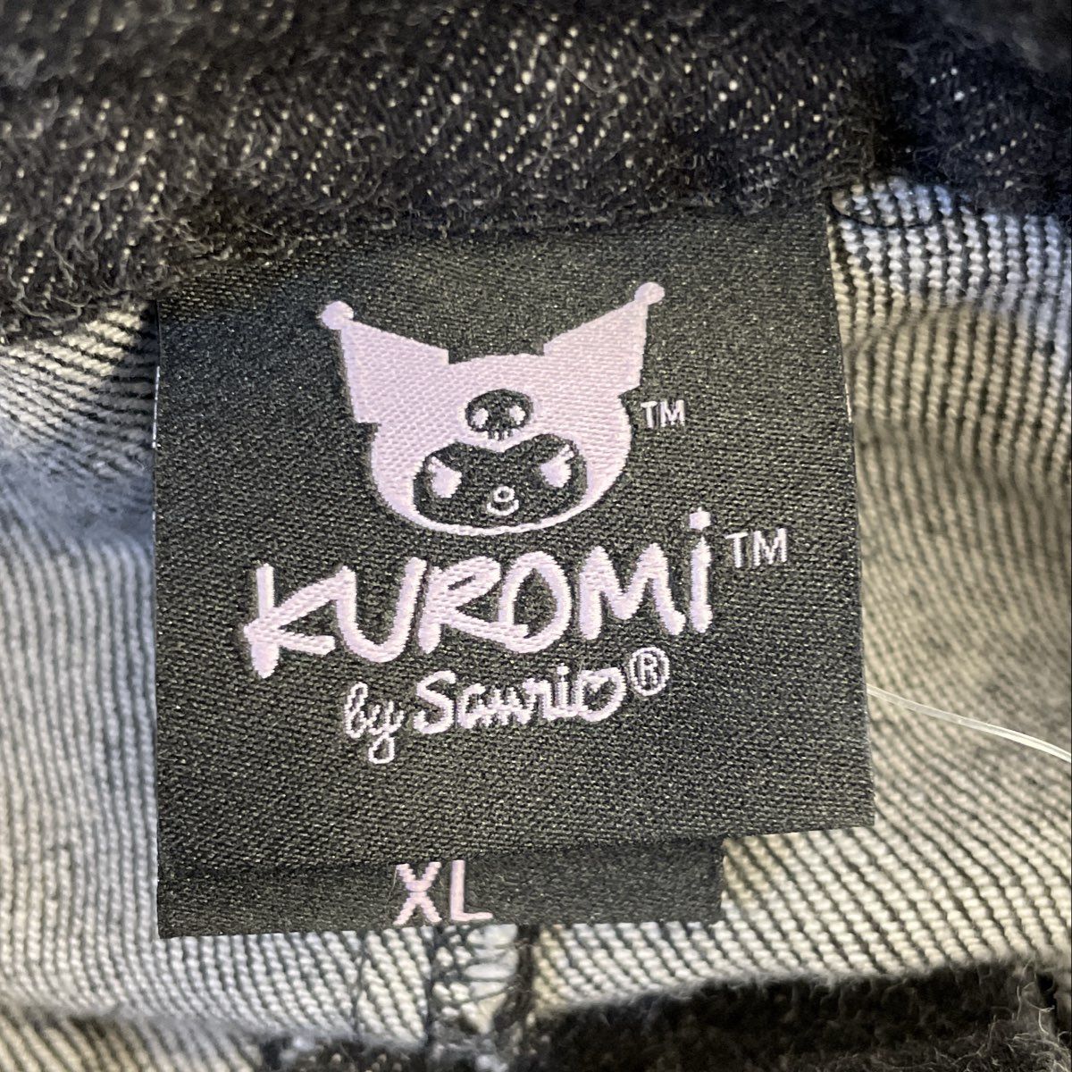 Hot Topic Kuromi Sanrio Black Pleated Tiered Denim Skirt Belted Sz XL NWT