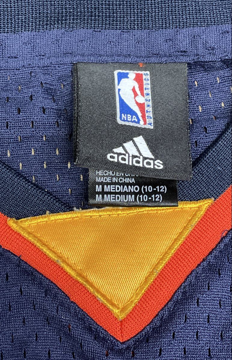 Adidas Kids Golden State Warriors Baron Davis #5 Navy Basketball Jersey Sz M