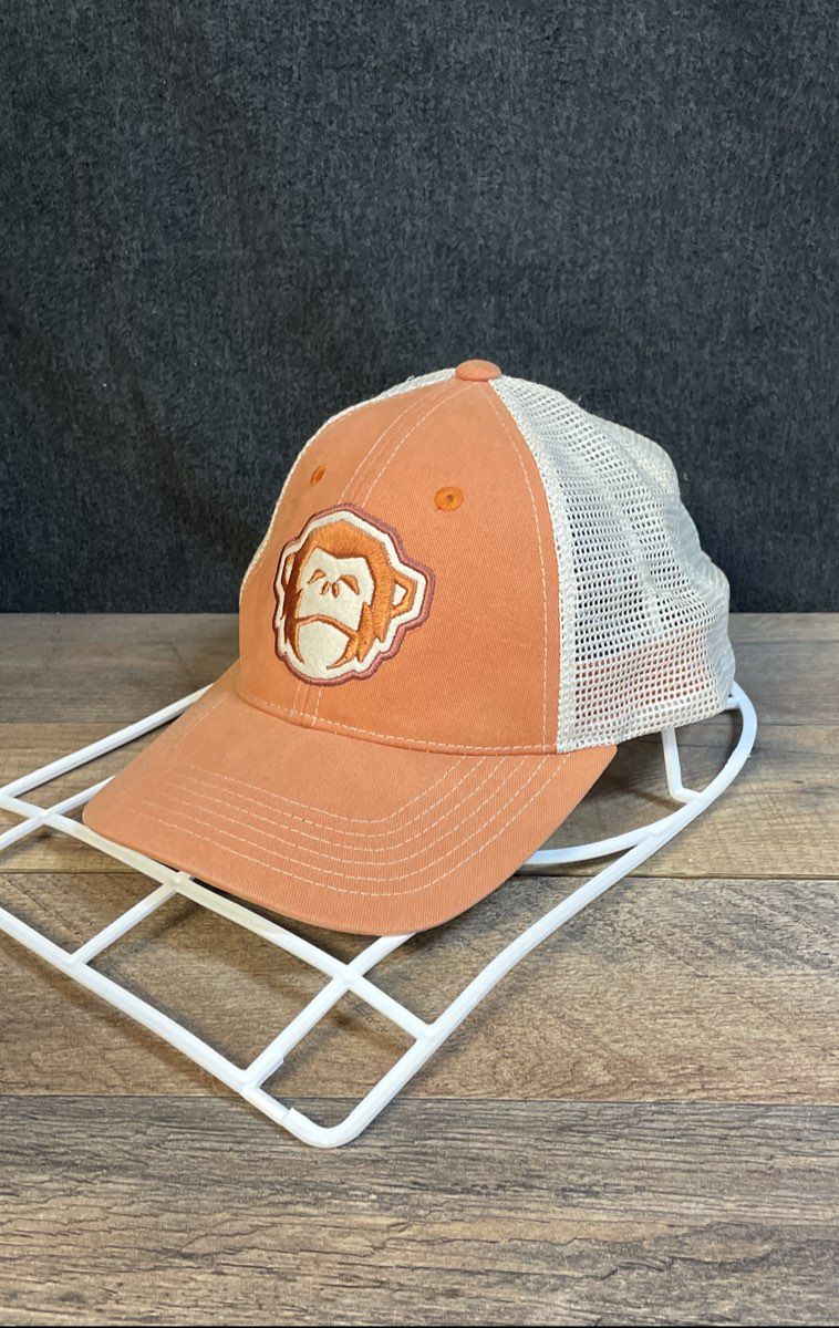 Howler Bros. Men's Orange Cream Trucker Hat Monkey Patch Adjustable Mesh Cap