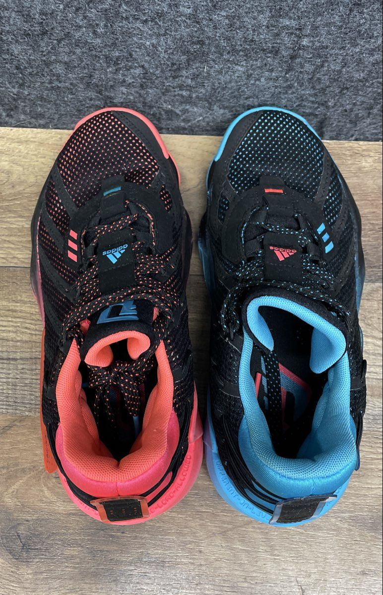 adidas Dame 7 Signal Cyan Bright Red Black Basketball Shoes Size 5