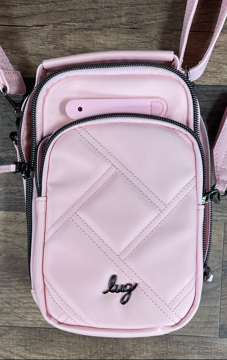 Lug Pink Quilted Skeeter Crossbody Bag Belt Bag Travel Pouch