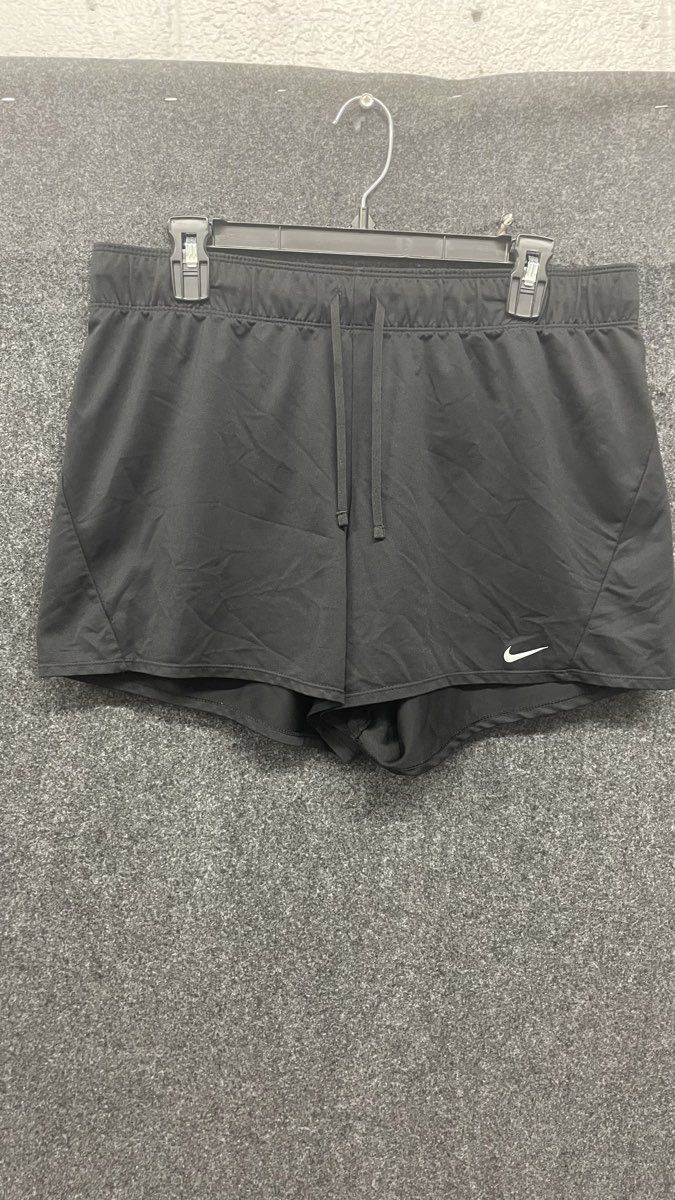 Nike Women's Dri-FIT Attack 2.0 Training Gym Shorts Black Drawstring Size L
