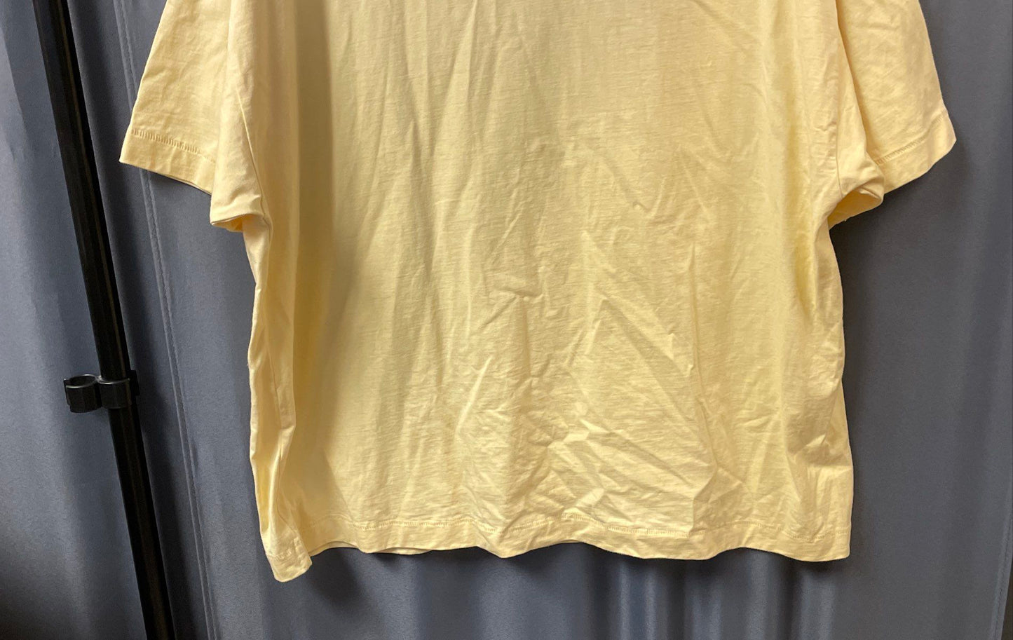 Fear of God Essentials Men's Yellow Mock Neck Boxy Short Sleeve Tee Size S