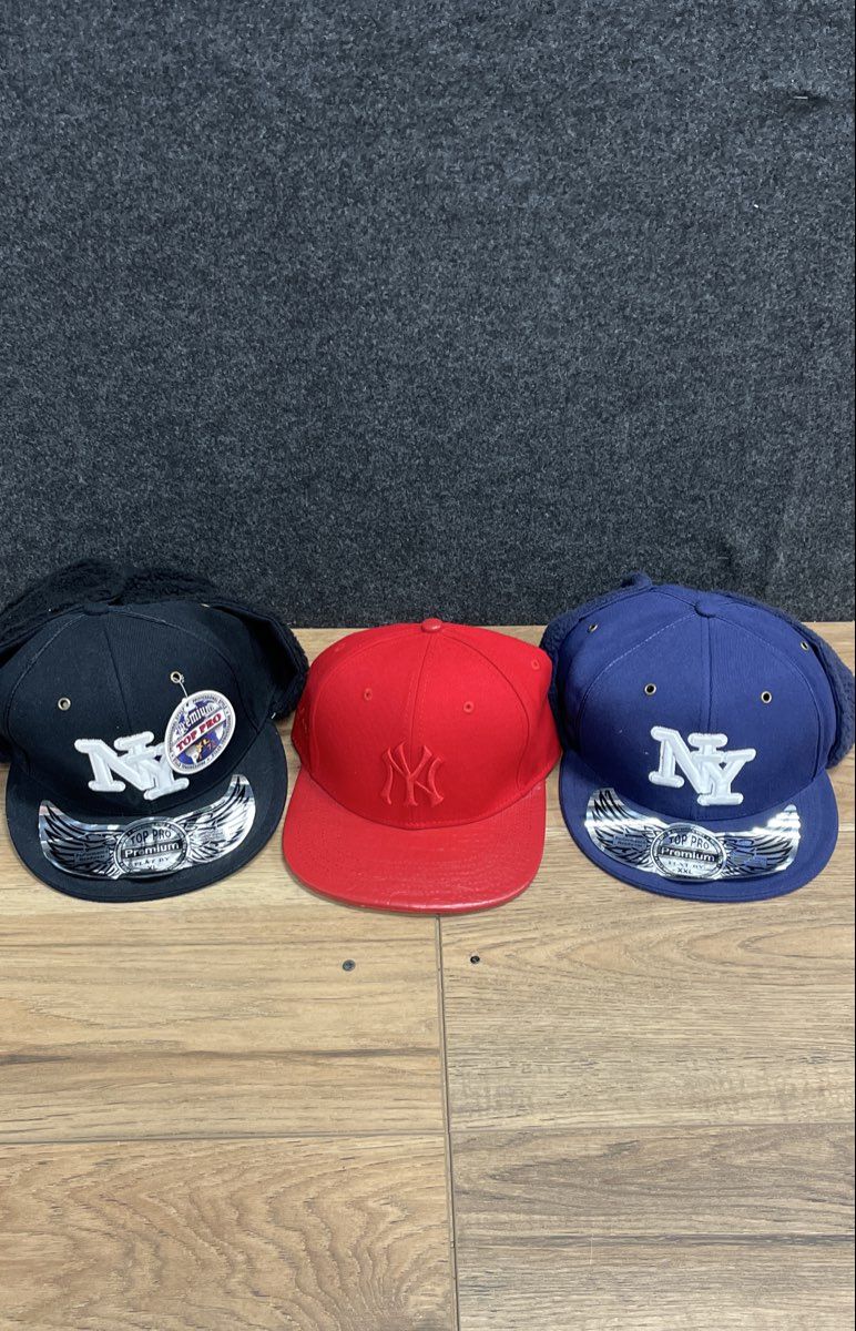 Top Pro & Pro Standard Men's NY Hat Lot Black Red Navy Blue NWT Sz XL XXL