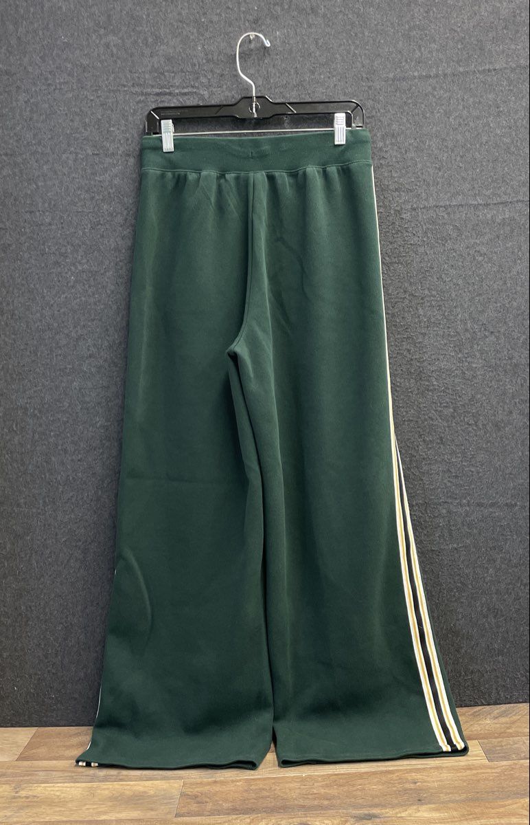 Champion Women's Green Wide Leg Side Stripe Sweatpants Embroidered Logo Sz S
