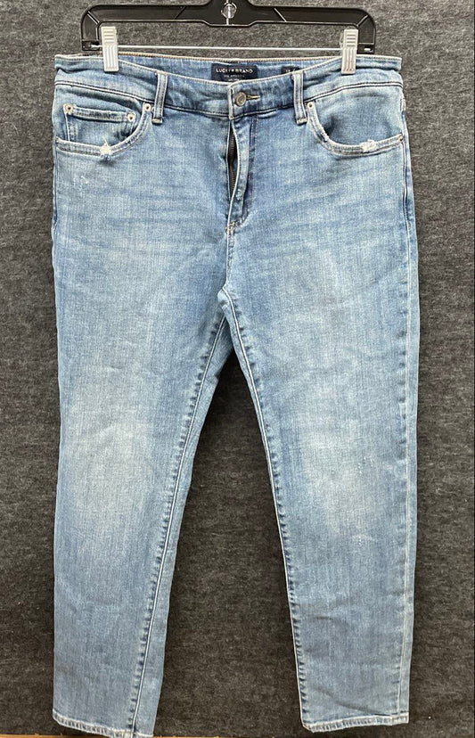 Lucky Brand Women's Blue Denim Jeans Light Wash Distressed Sz 10/30