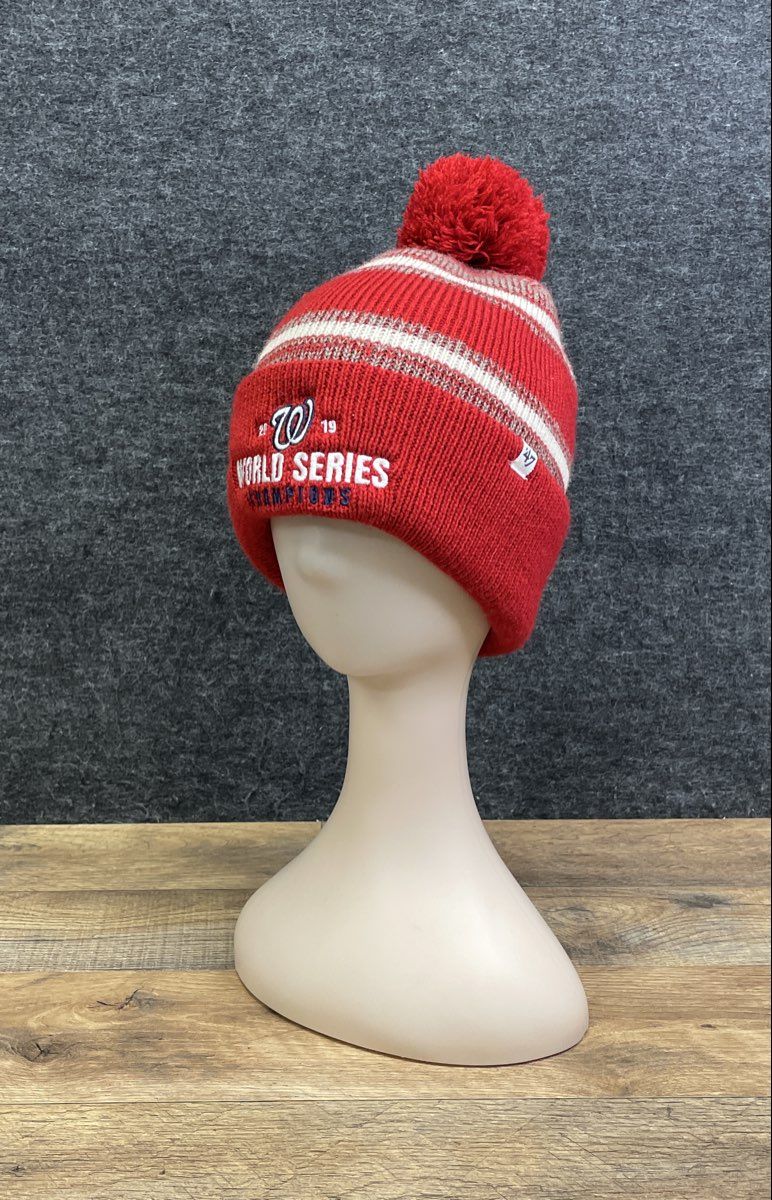 '47 Brand Washington Nationals 2019 World Series Champions Beanie Red Hat OS