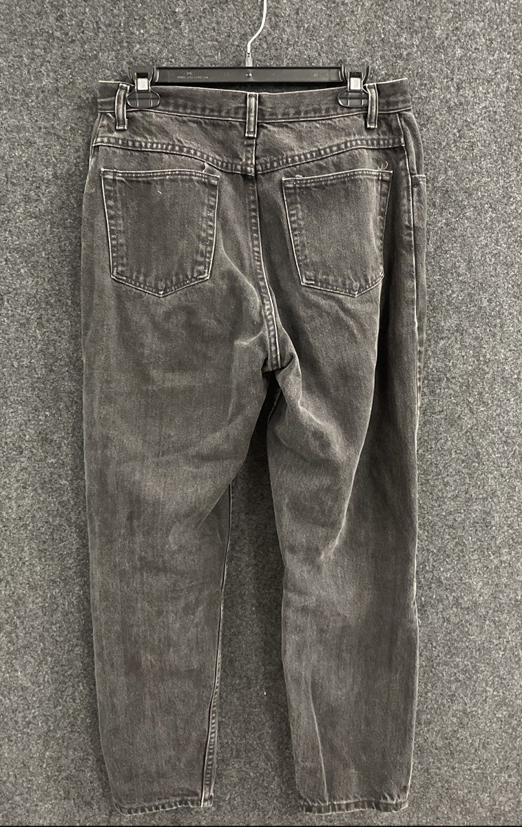 Vintage 90s Wrangler for Women Faded Black High Rise Tapered Mom Jeans Sz 12x29