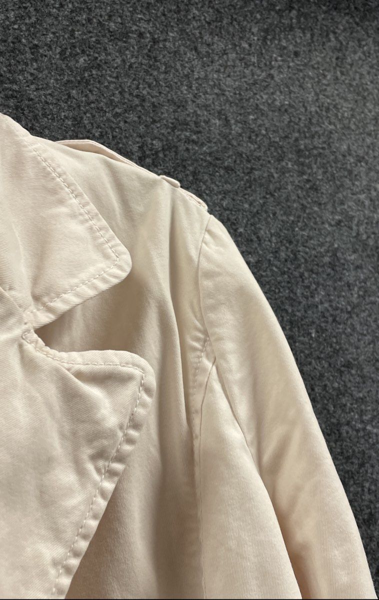 Banana Republic Women's Beige Cotton Full Zip Cropped Safari Utility Jacket Sz M