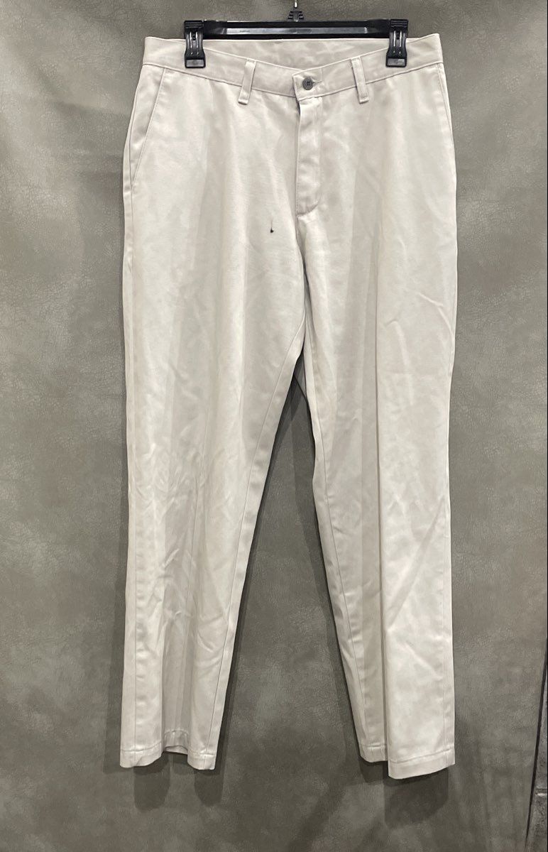 Lee Men's Grey Chino Trousers 100% Cotton Twill Flat Front Pants Sz 32x30