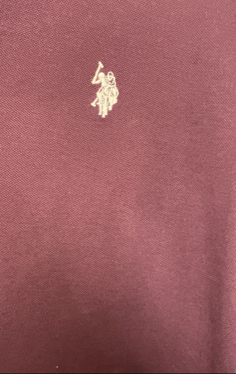 U.S. Polo Assn. Men's Maroon 100% Cotton Pique Short Sleeve Polo Shirt Sz L