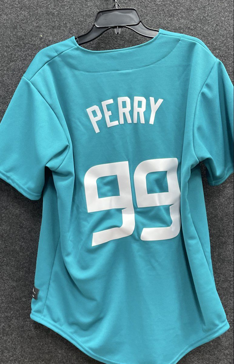 OT Sports Men's Teal Baseball Jersey Perry 99 Promotional NWT L