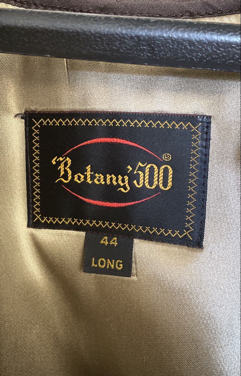 Vintage 70s Botany 500 Trench Coat Belted Borg Pile Lined USA Tan Sz 44 Long