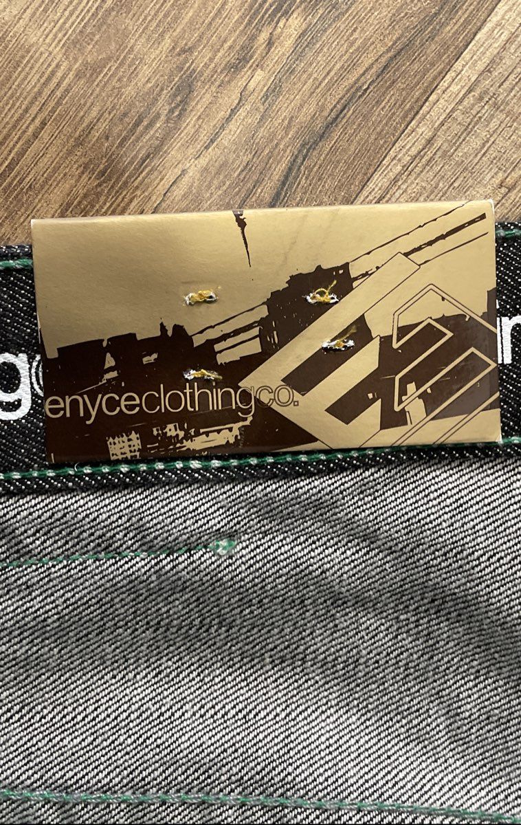 Enyce Men's Grey Regular Fit Blasted Jeans Contrast Stitching Sz 32x32 NWT