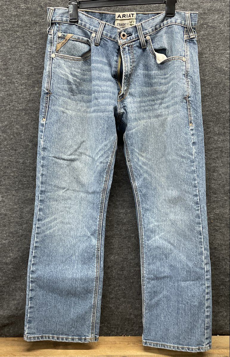 Ariat Men's M5 Straight Fit Straight Leg Jeans Blue Sz 35x30