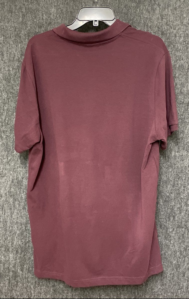 U.S. Polo Assn. Men's Maroon 100% Cotton Pique Short Sleeve Polo Shirt Sz L