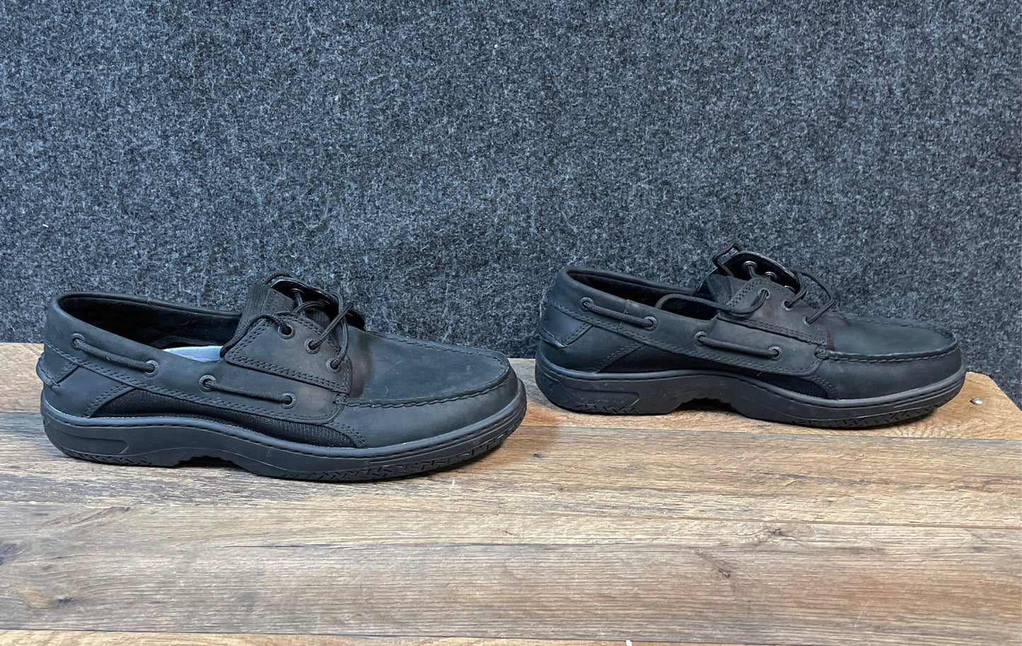 Sperry Top-Sider Billfish 3-Eye Black Leather Boat Shoes Men's Size 10W