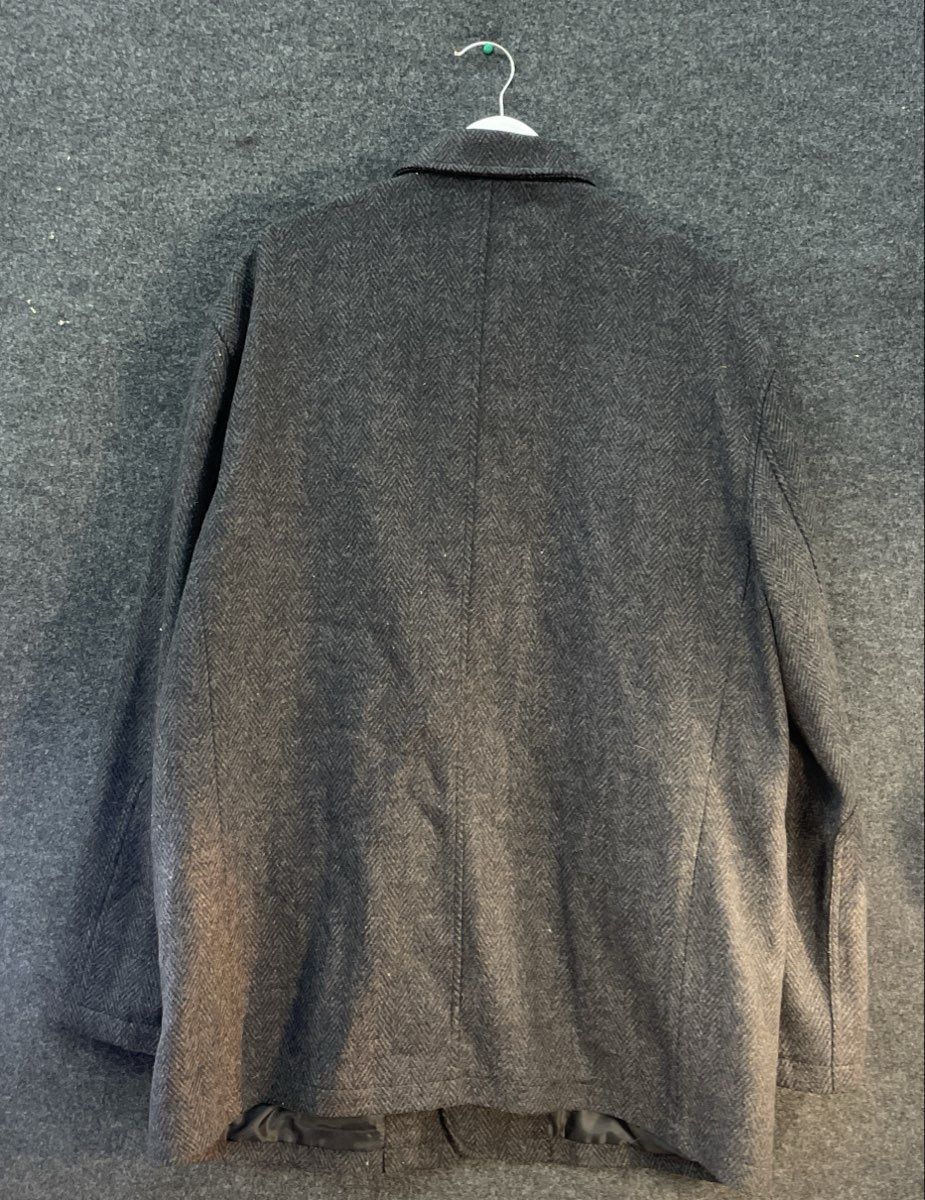 Pronto Uomo Men's Grey Herringbone Wool Blend Chore Jacket Sz XL