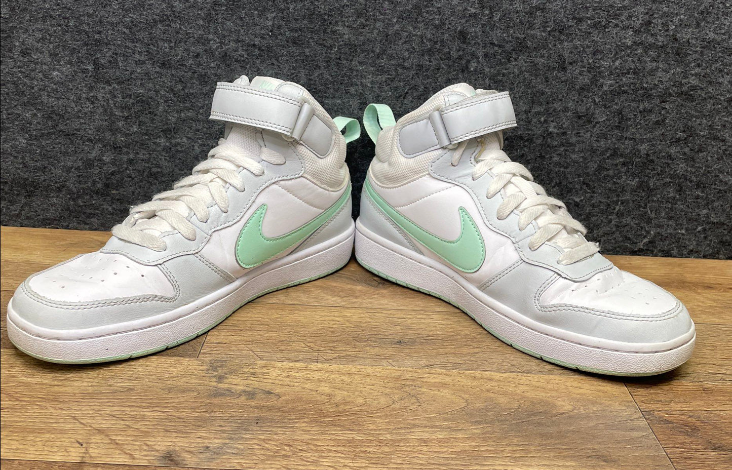 Nike Court Borough Mid 2 White Mint Foam Youth High Top Sneakers Size 7Y