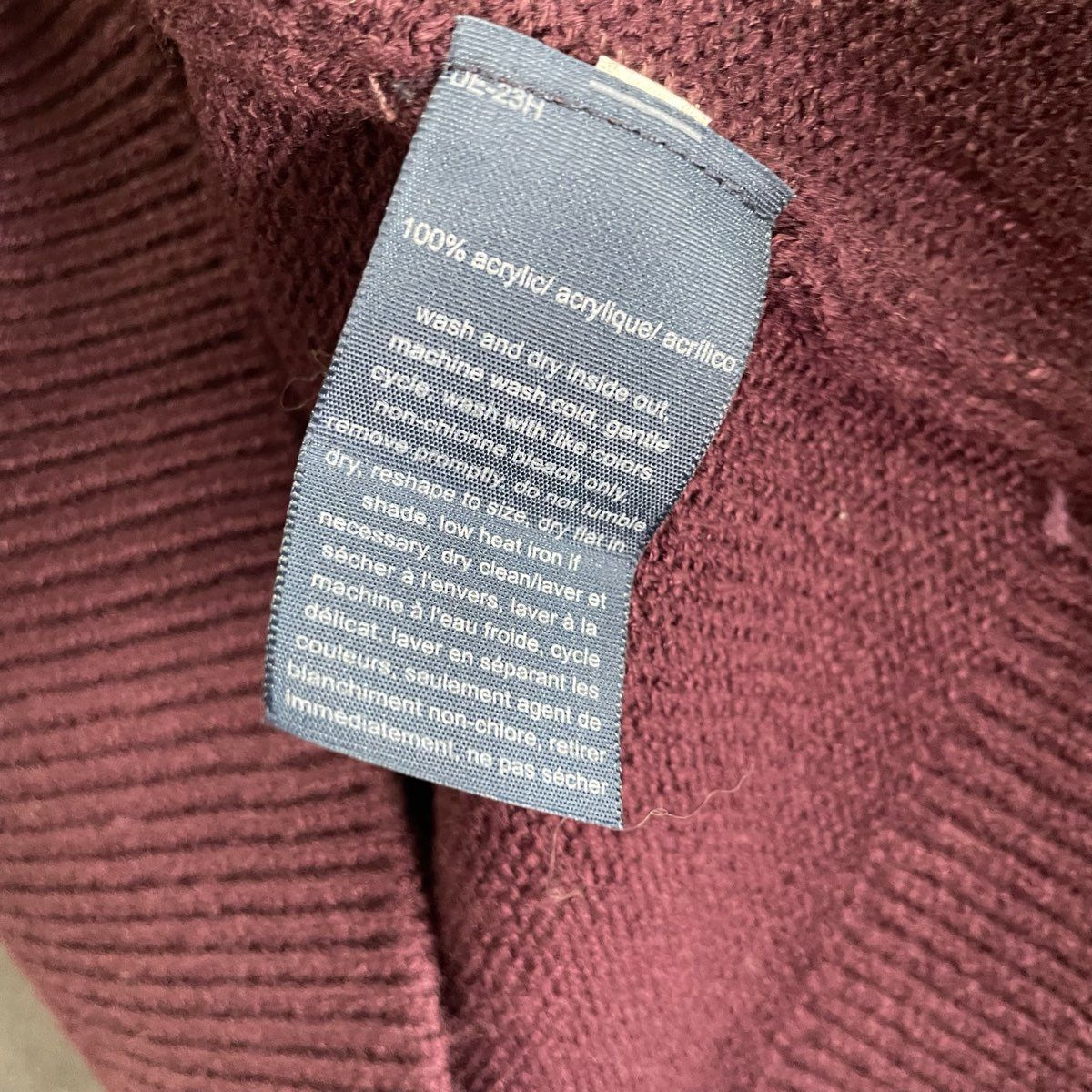 Tommy Hilfiger Women's Burgundy Fair Isle Yoke Turtleneck Knit Sweater Sz L