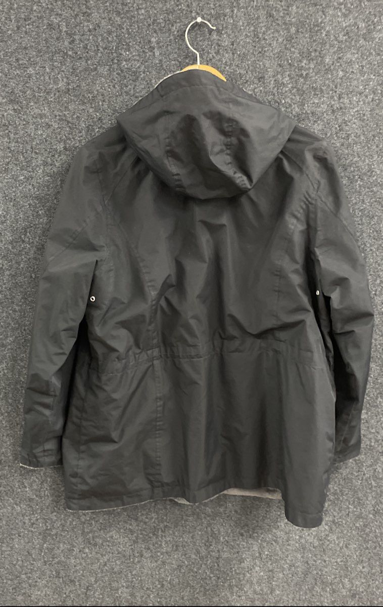 Free Country Women's Black Fleece Lined Hooded Zip Up Jacket Parka Drawstring
