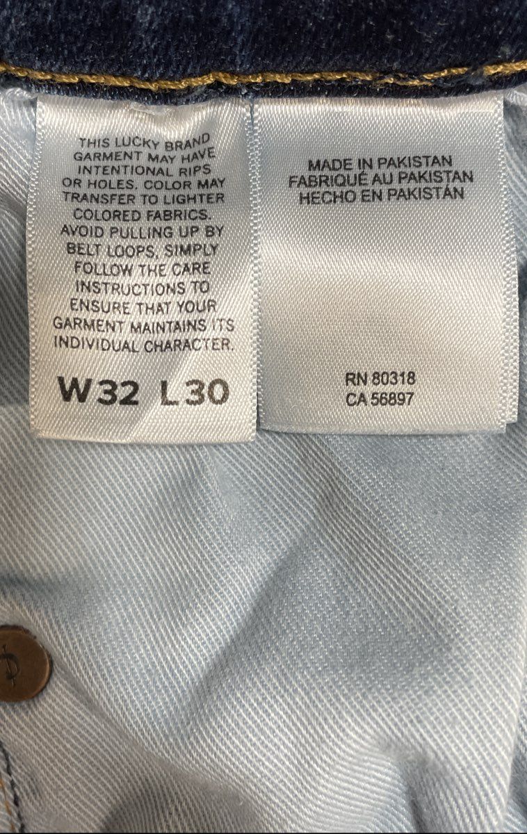 Lucky Brand Men's 412 Athletic Slim Blue Jeans Size 32x30