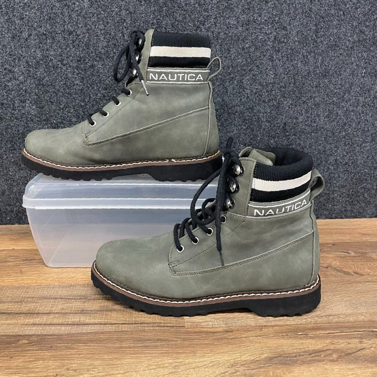 Nautica Galiah Olive Green Women's Lace Up Combat Boots Size 7.5