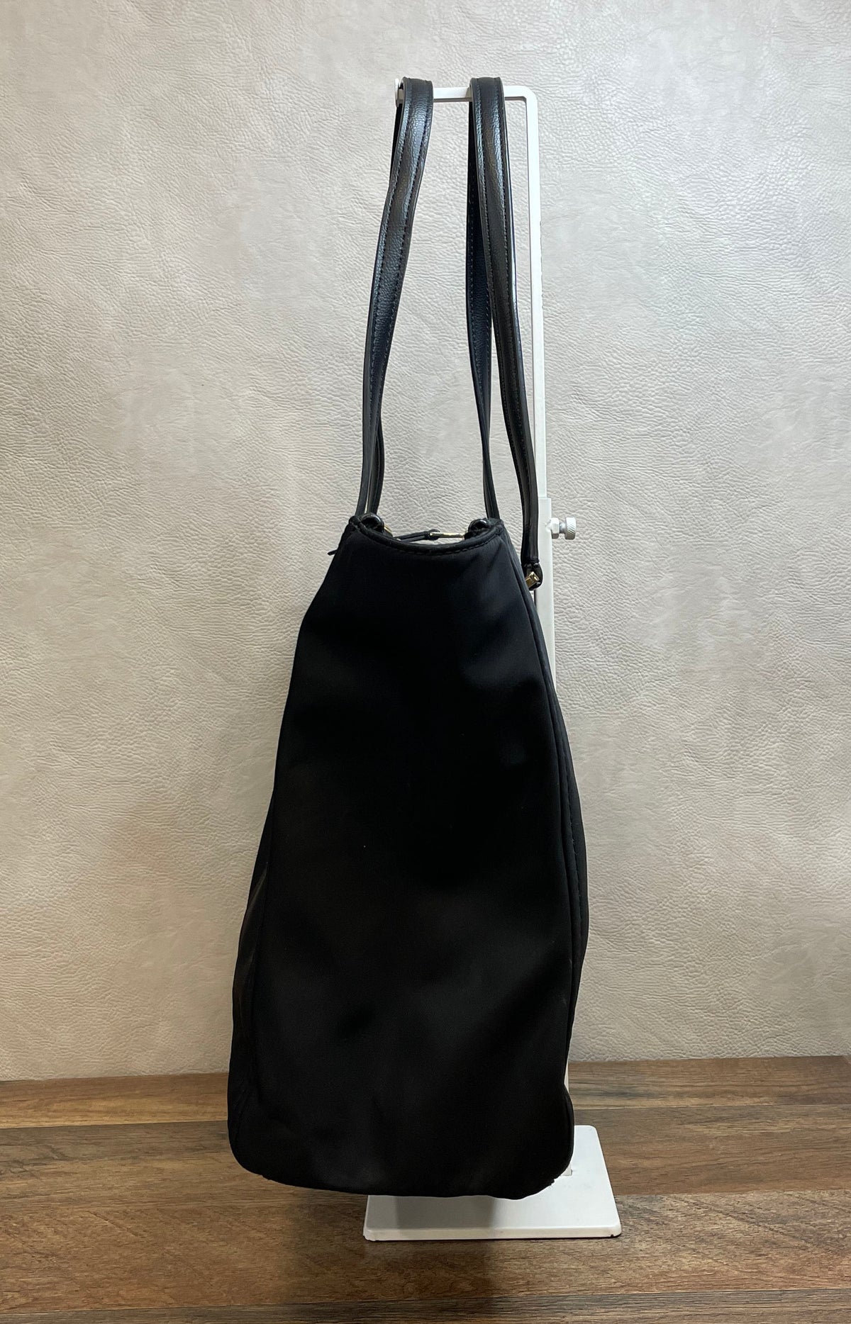 Kate Spade Black Nylon Shoulder Tote Bag Gold Tone Hardware