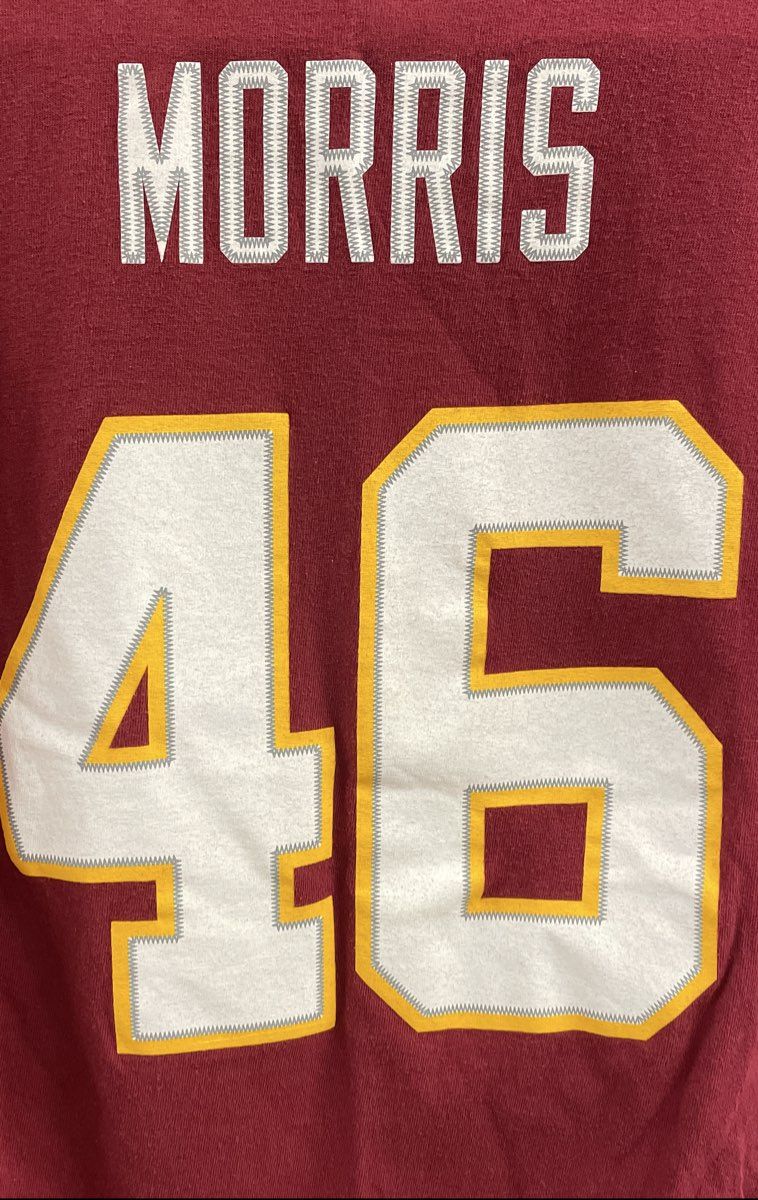 NFL Team Apparel Men's Burgundy Washington Redskins Alfred Morris 46 Tee Sz M