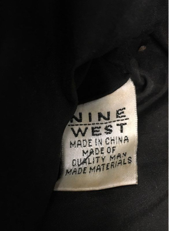 Vintage Y2K Nine West Black Pebbled Faux Leather Shoulder Bag Tote