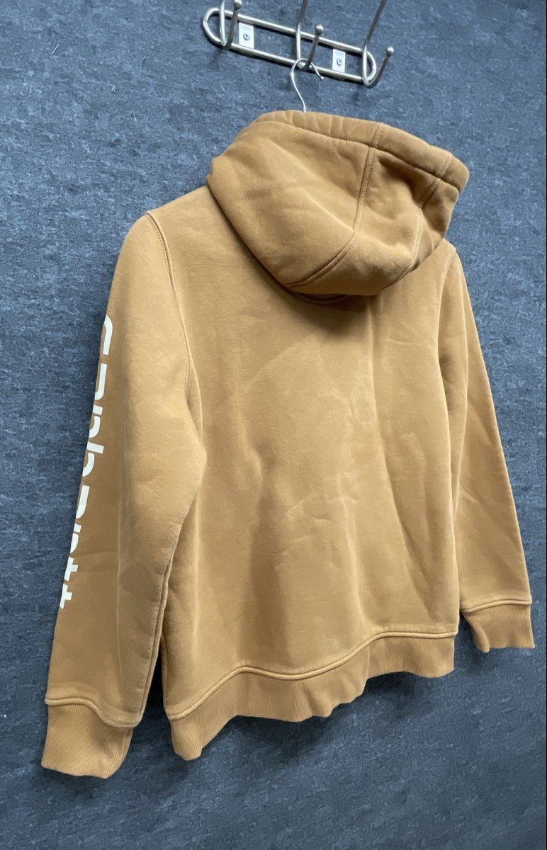 Carhartt Women's Brown Relaxed Fit Graphic Sleeve Hoodie Size M 8-10
